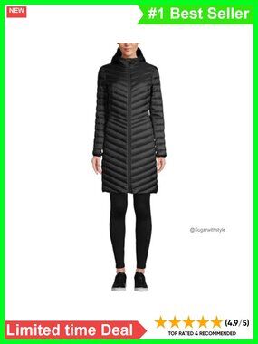 Ultralight Packable Long Down Coat 800 Fill Hooded Winter Jacket